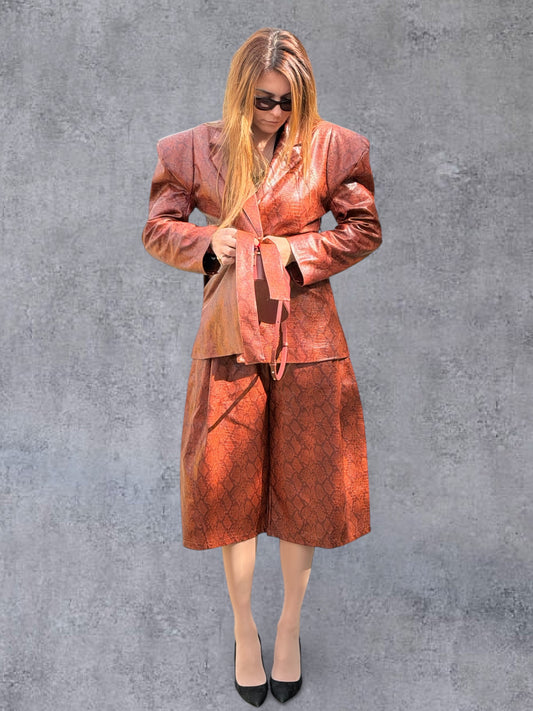 Snakeskin Eco-Leather Set – Made in Italy