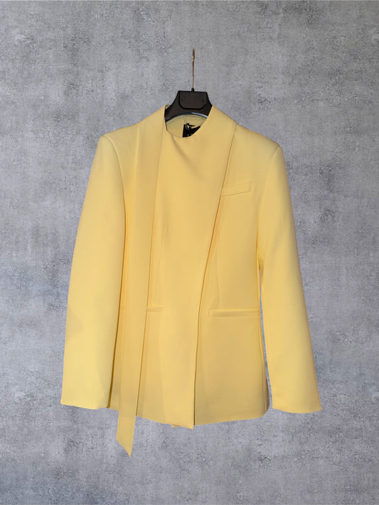 Blazer Lumina Made in Italy με Μακρύ Πέτο – Ροζ / Κίτρινο