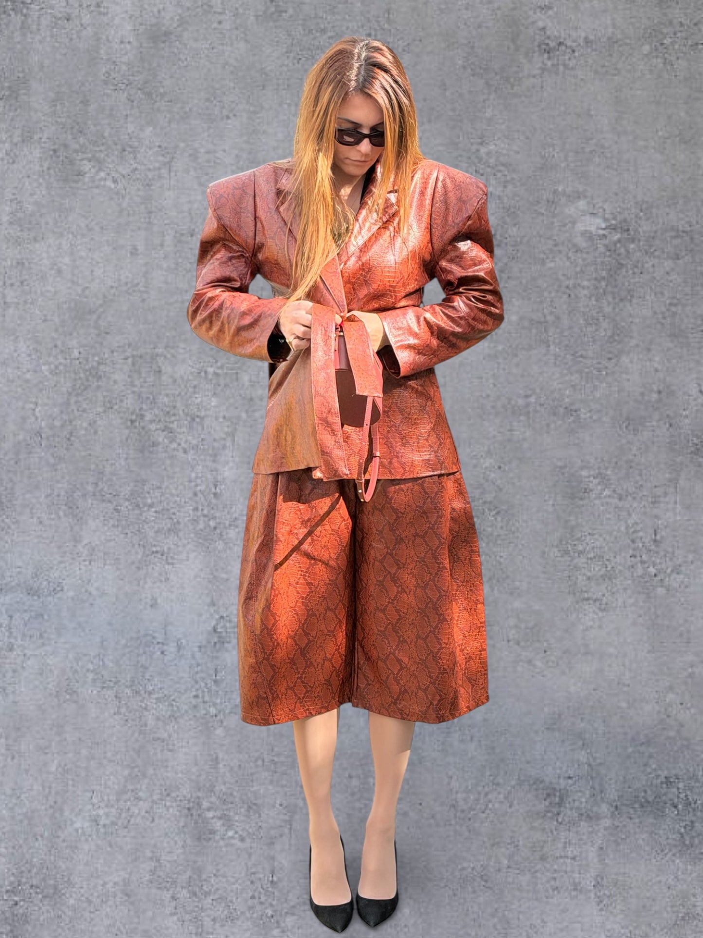 Snakeskin Eco-Leather Set – Made in Italy