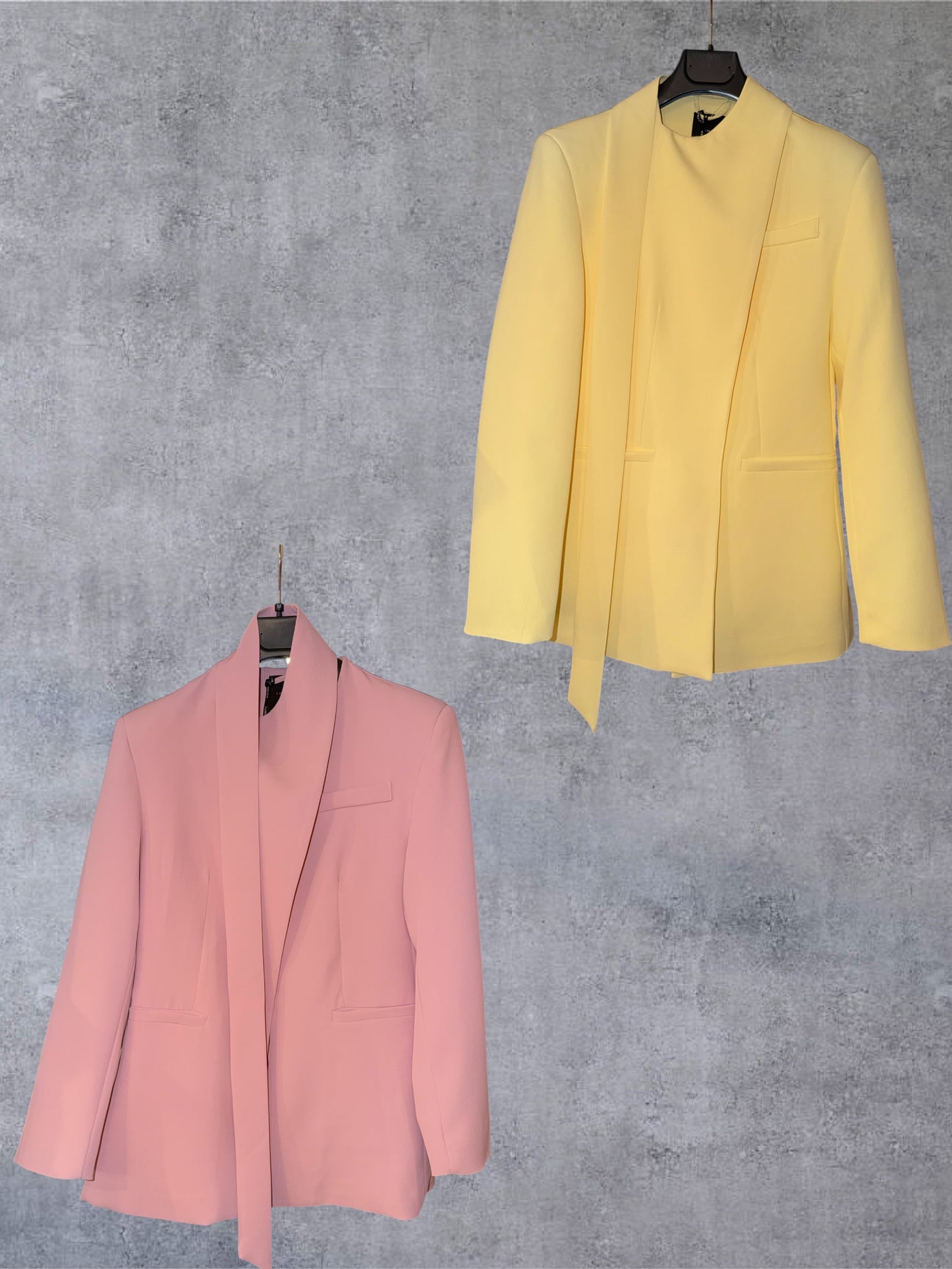 Blazer Lumina Made in Italy με Μακρύ Πέτο – Ροζ / Κίτρινο