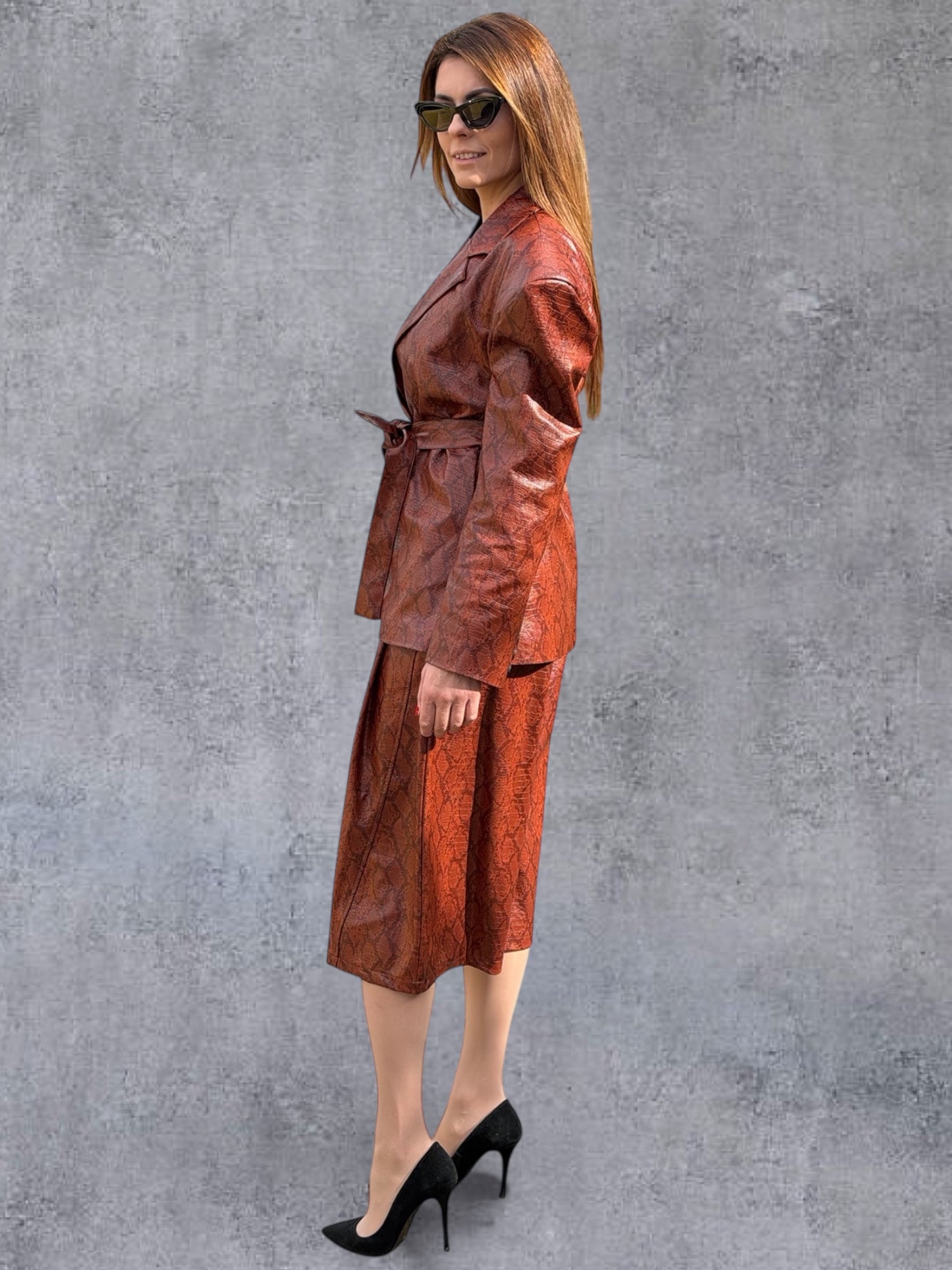 Snakeskin Eco-Leather Set – Made in Italy