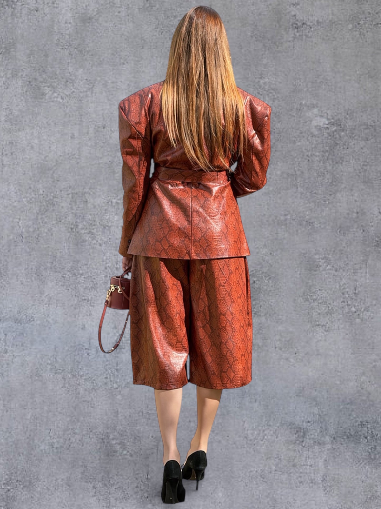 Snakeskin Eco-Leather Set – Made in Italy