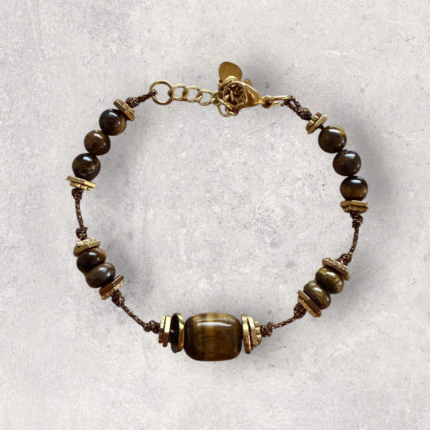 Βραχιόλι Stainless Steel με Καφέ Χάντρες — Minimal Premium